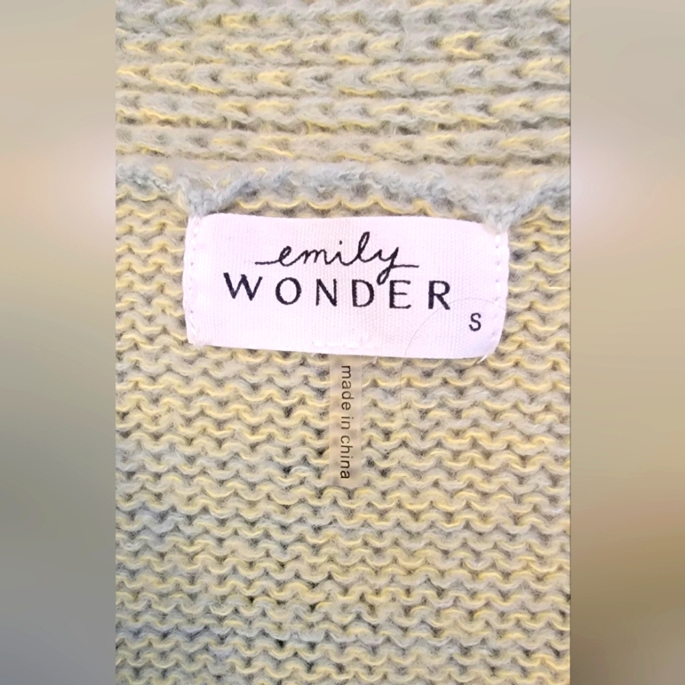 Beautiful Emily Wonder, Women's Cardigan Sweater, pink, purple & green, small - Picture 3 of 3
